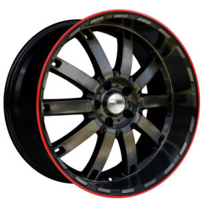 HD Wheels Autobahn in Gloss Black/Redline Finish