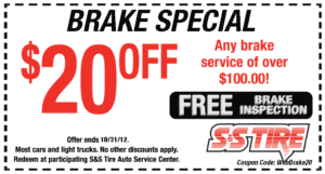 brakespecial $20 Off Brake Special