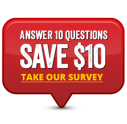 Save $10, take our survey