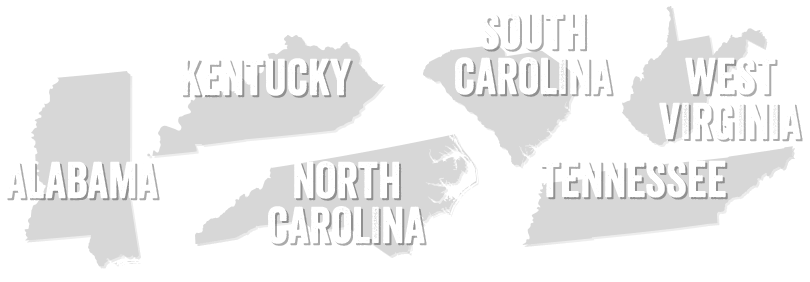 serving Alabama, Kentucky, North Carolina, South Carolina, West Virginia and Tennessee