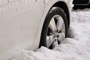 tire in snow