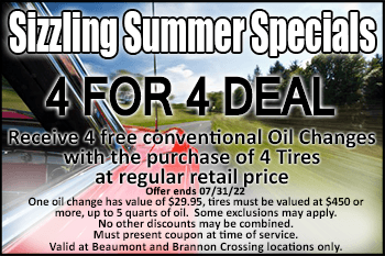 4 free oil changes coupon