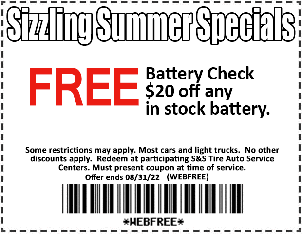 Free Battery Check coupon