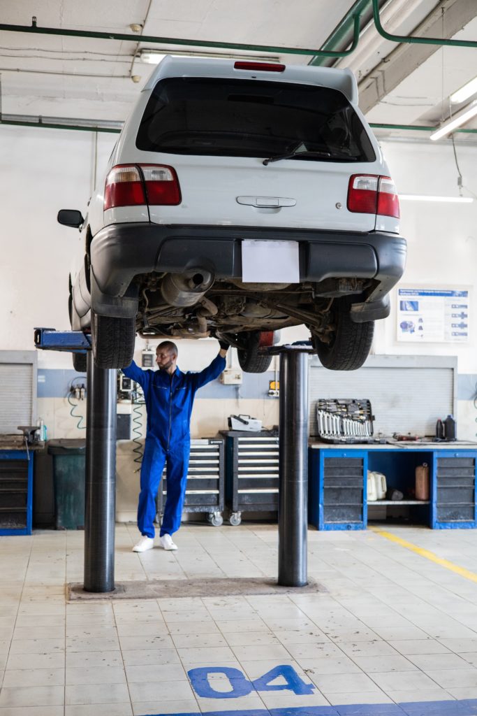 Fall Car Care Vehicle On Lift