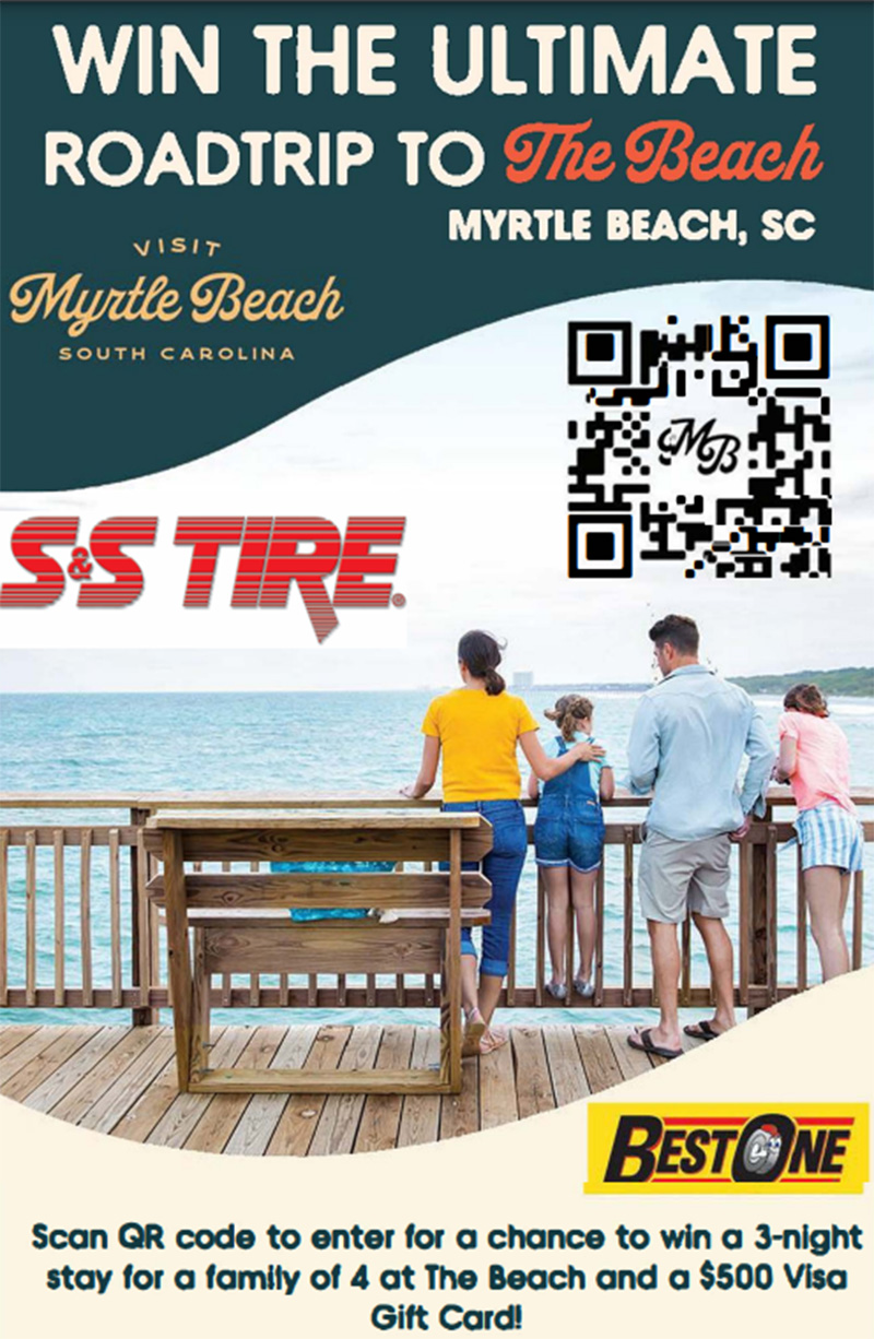 Win the ultimate roadtrip to Myrtle Beach, SC. Ends 3/31/2023