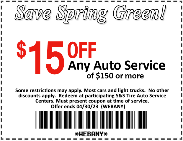 $15 off auto service coupon