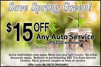 $15 off auto service coupon