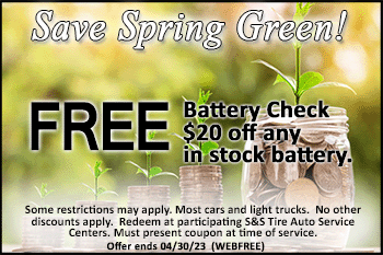 Free Battery Check coupon
