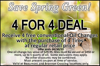 4 free oil changes coupon