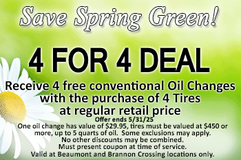 4 free oil changes coupon