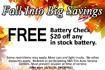 Free Battery Check coupon