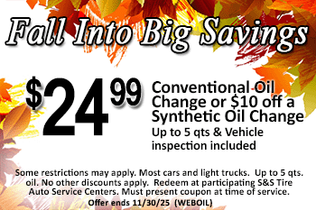 $24.99 conventional oil change coupon