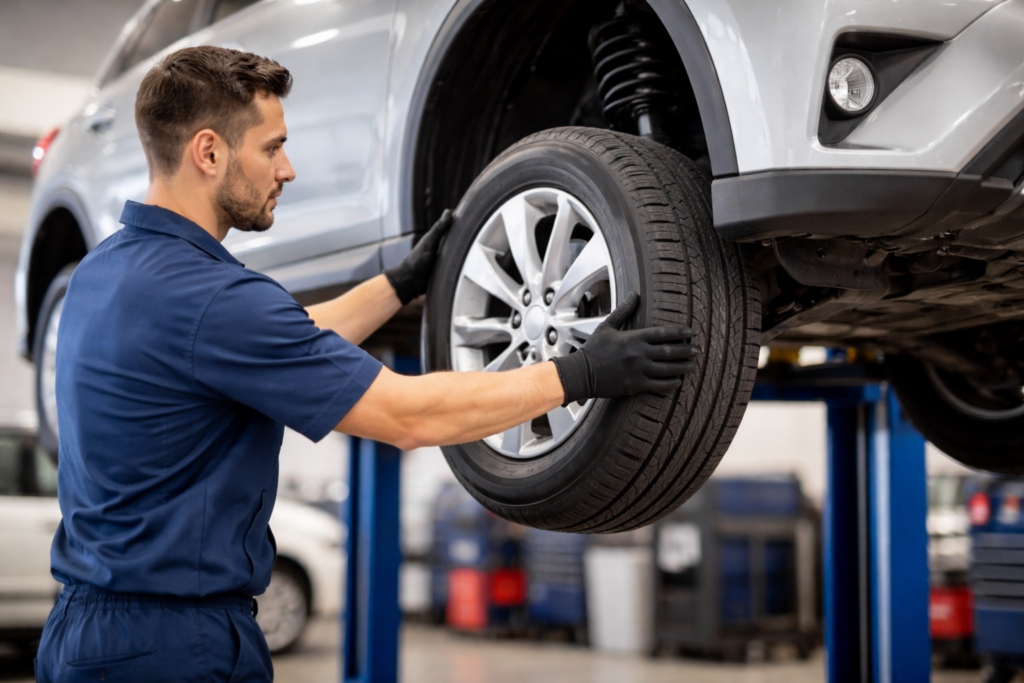 Auto Tech Performing Tire Rotation