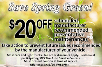 Coupons in Lexington & Nicholasville, KY | S&S Tire