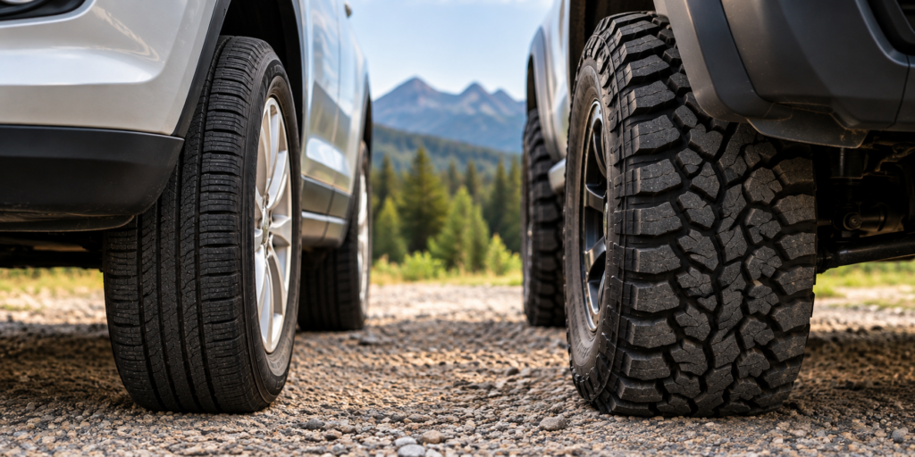 Highway Tire vs. Off-Road Tread